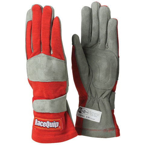 RACEQUIP 351016 Gloves Single Layer X-Large Red SFI