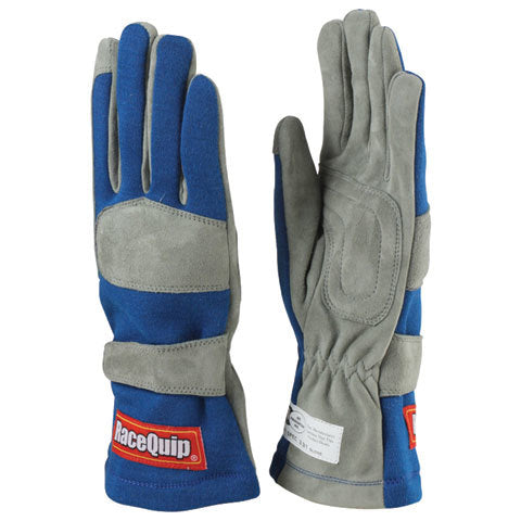 RACEQUIP 351025 Gloves Single Layer Large Blue SFI