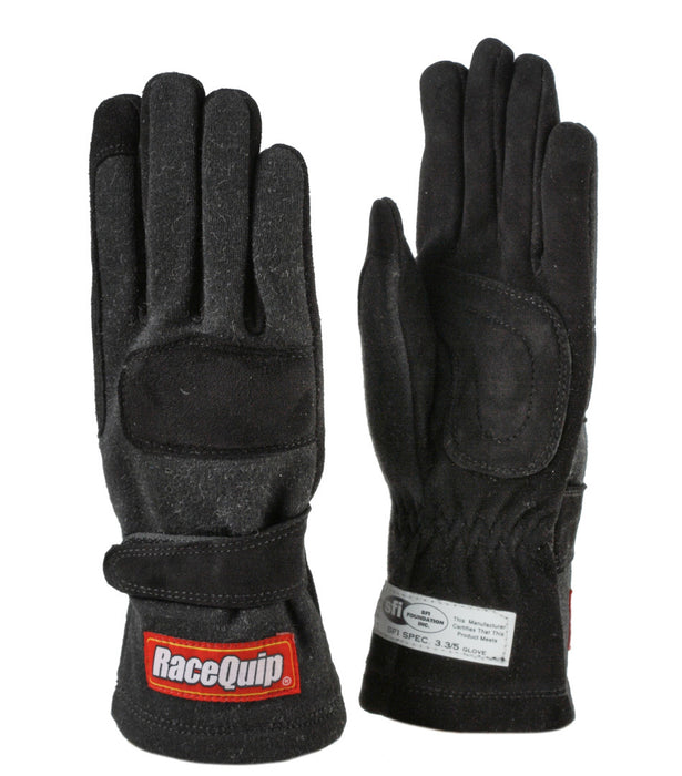 RACEQUIP 3550092 Glove Double layer Child Small Black SFI-5 Youth