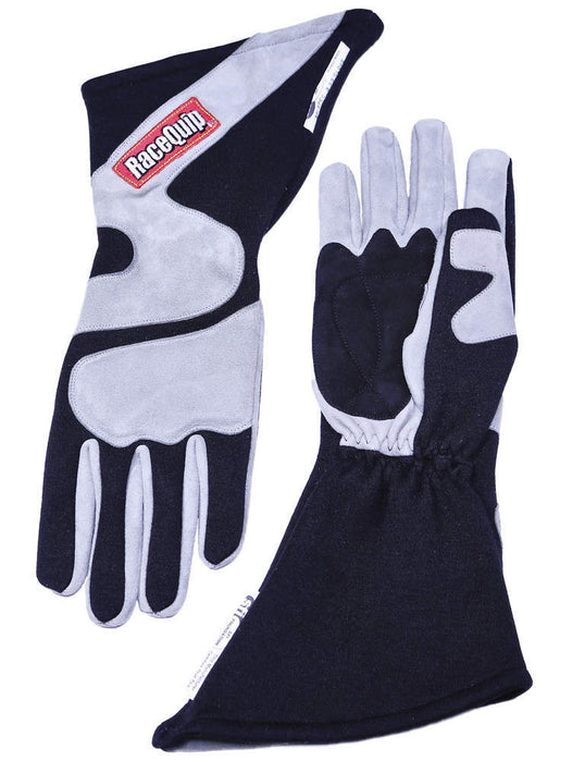 RACEQUIP 358605 Gloves Outseam Black/ Gray Large SFI-5