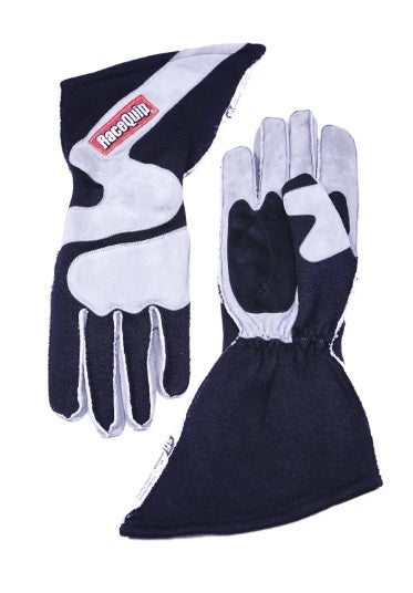RACEQUIP 359603 Gloves Outseam Black/ Gray Medium SFI-5