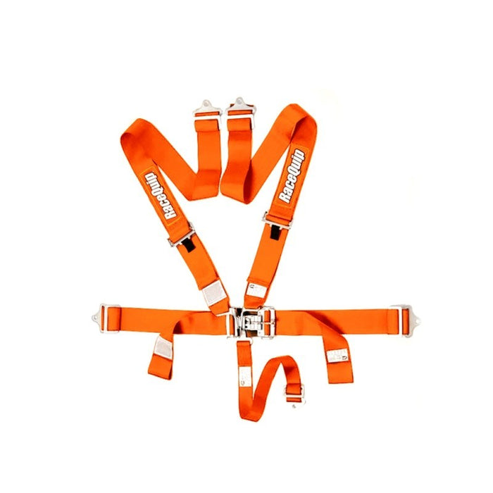 RACEQUIP 711041 5pt Harness Set L&L Orange SFI