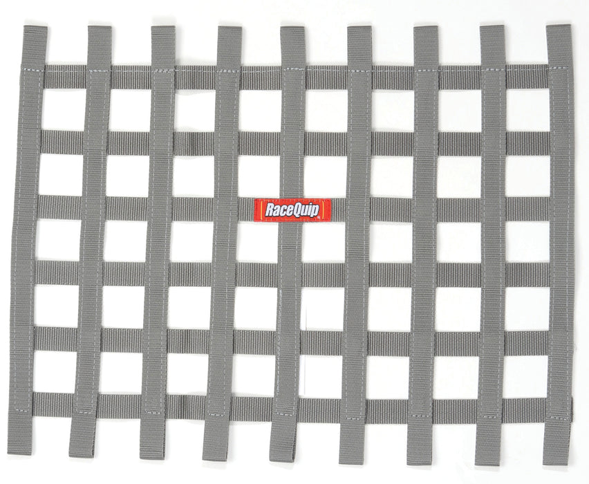 RACEQUIP 721065 Ribbon Window Net Platinum Non-SFI 18 x 24