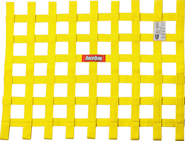 RACEQUIP 725035 Ribbon Window Net SFI Yellow