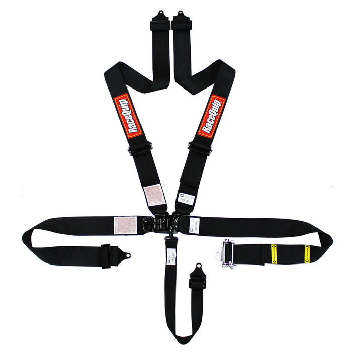 RACEQUIP 813003 5pt Harness Ratchet L&L Black