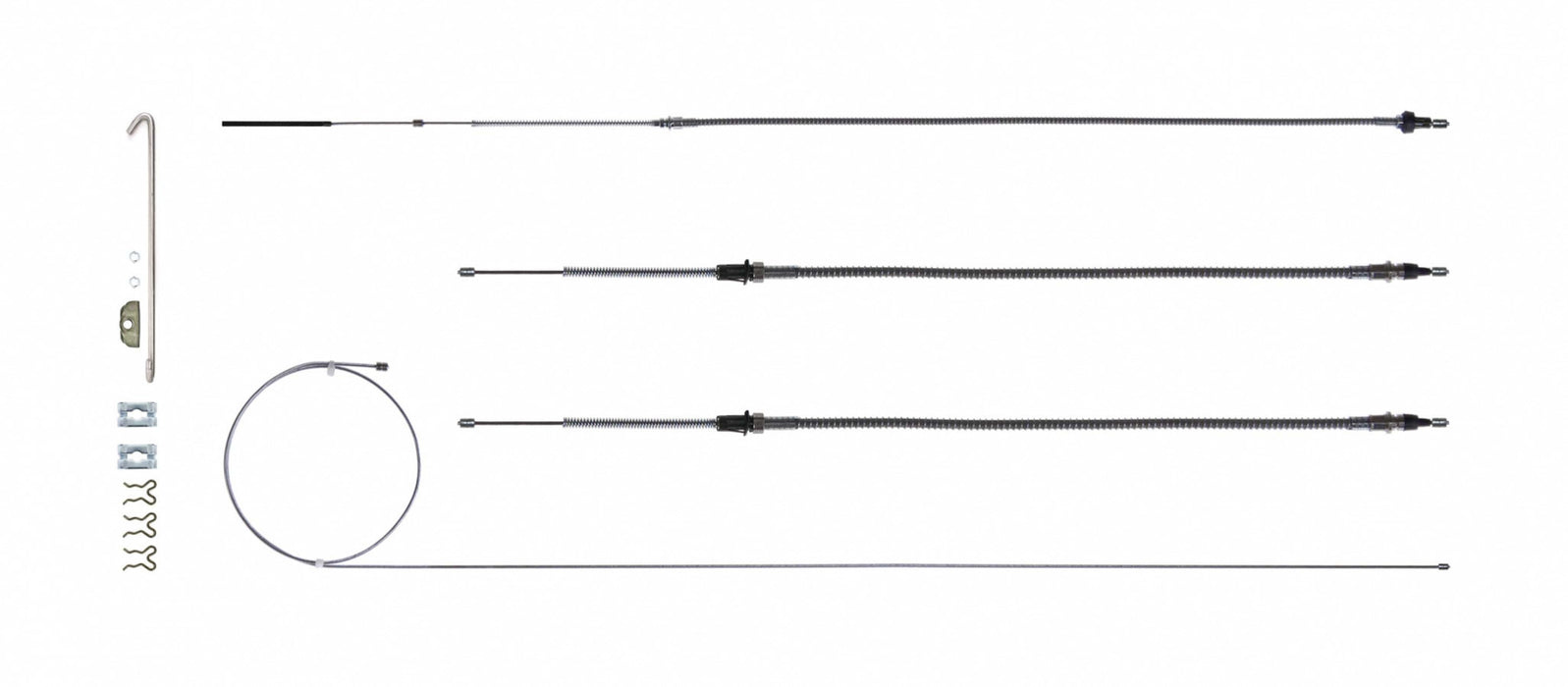RIGHT STUFF DETAILING RSBCF02S Brake Cable Set w/Hardwa re 68-69 Camaro Stainles