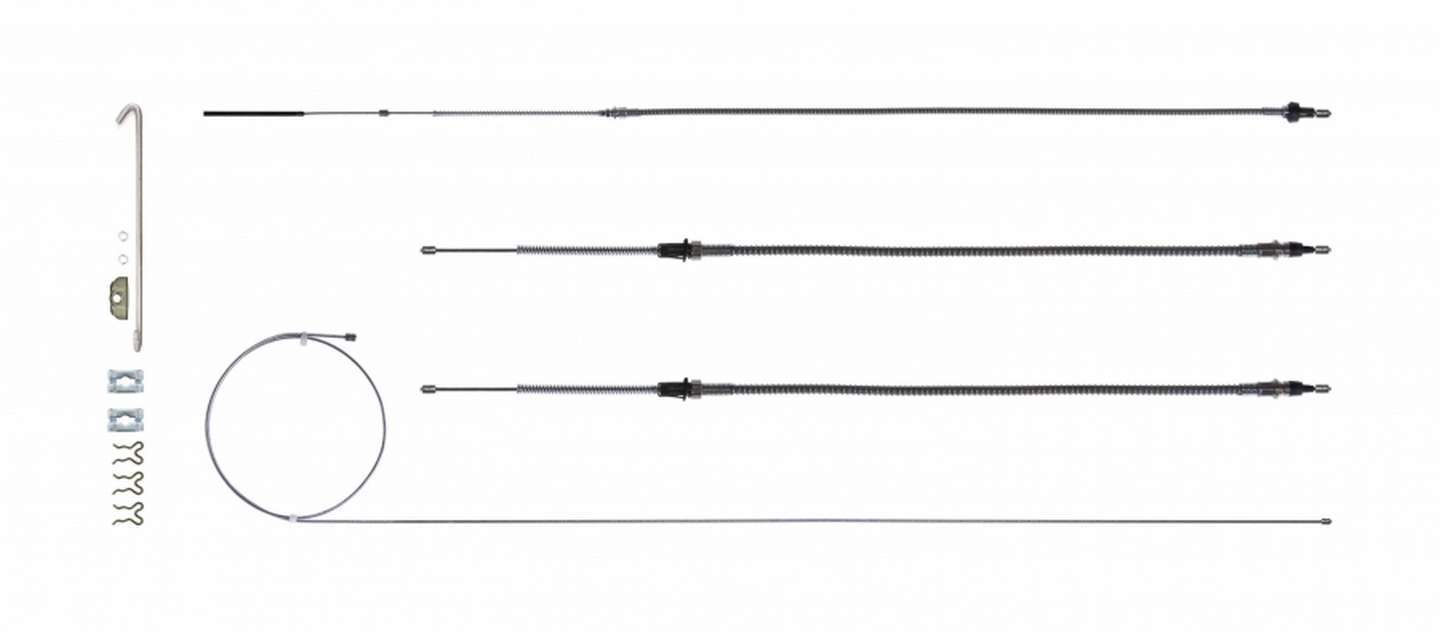 RIGHT STUFF DETAILING RSBCF02 Brake Cable Set w/Hardwa re 68-69 Camaro