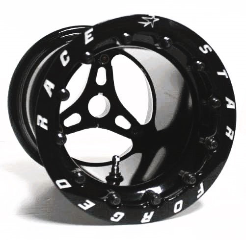 RACE STAR INDUSTRIES 53-88DBL 53 Jr Dragster Pair 8x8 Double Beadlock Black