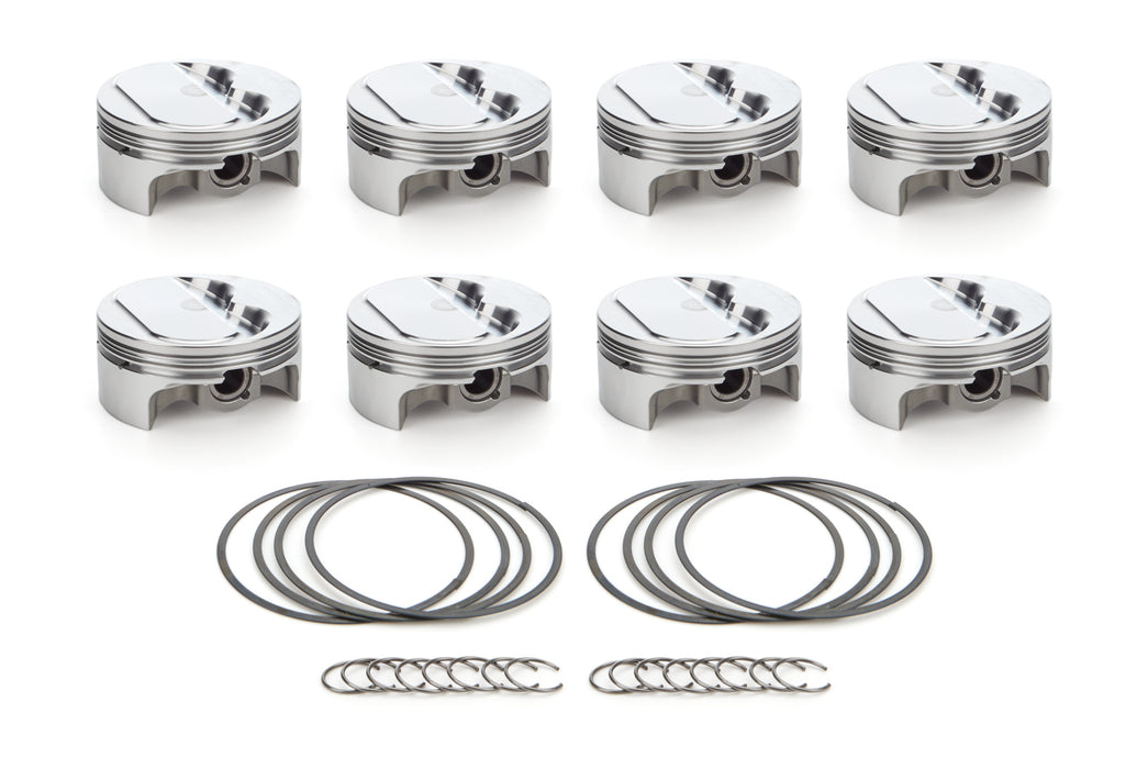 RACE TEC PISTONS 1000239 SBC Dome Piston Set 4.155 Bore -0.8cc