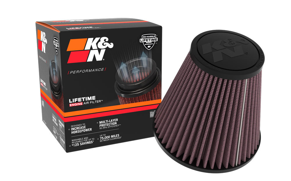 K&N RU-5296 Universal Clamp-On Air Filter - Truck Part Superstore