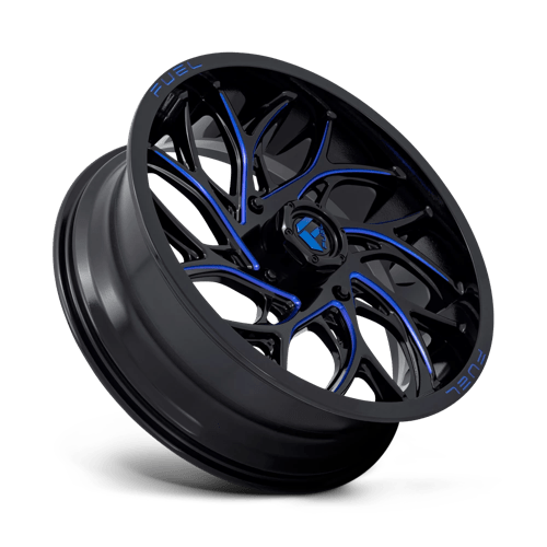 Fuel UTV D7782270A540 D778 22X7 4X156 G-BLK-MILL-BLU 00MM - Truck Part Superstore