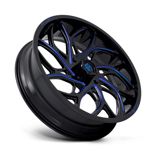 Fuel UTV D7782470A544 D778 24X7 4X156 G-BLK-MILL-BLU 13MM - Truck Part Superstore