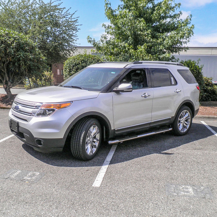ARIES S223041-2 4" Polished Stainless Oval Side Bars, Select Ford Explorer for Select Ford Explorer
