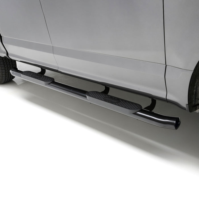 ARIES S223043 4" Black Steel Oval Side Bars, Select Ford F-150, F-250, F-350, F-450, F-550 for Select Ford F-150
