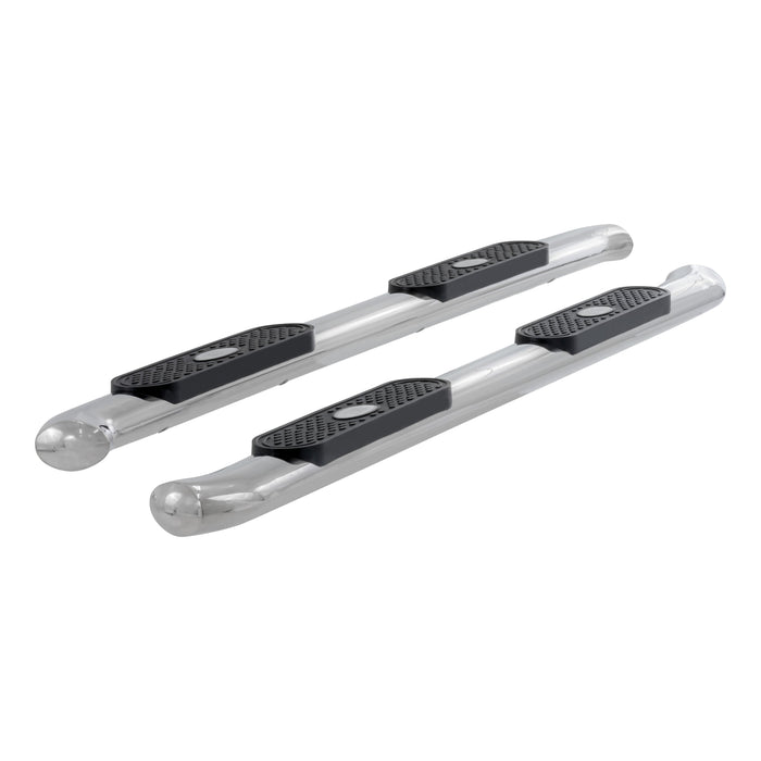 ARIES S224045-2 4" Polished Stainless Oval Side Bars, Select Silverado, Sierra 1500, 2500, 3500 for Select Chevrolet Silverado 2500 HD