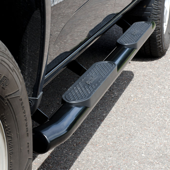 ARIES S224051 4" Black Steel Oval Side Bars, Select Chevrolet Colorado, GMC Canyon Crew Cab for Select Chevrolet Colorado