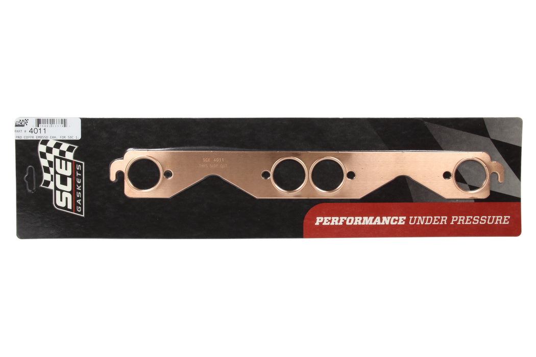 SCE GASKETS 4011 1.500 Dia. SBC Copper Embossed Exhaust Gasket