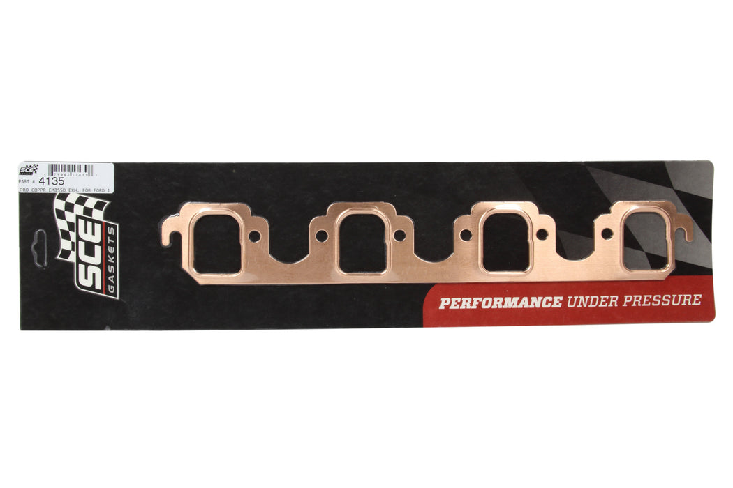 SCE GASKETS 4135 Ford 460 Copper Exhaust Gaskets