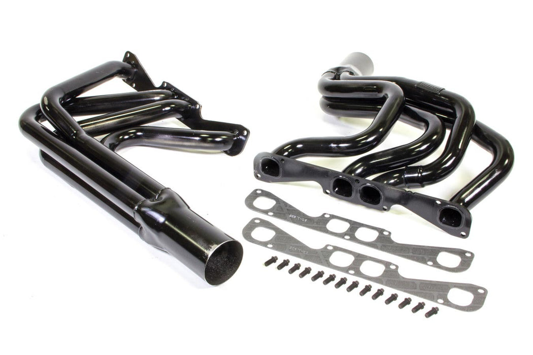 SCHOENFELD 1186SP SBC Modified Long Tube Header 1-3/4 Spread Port