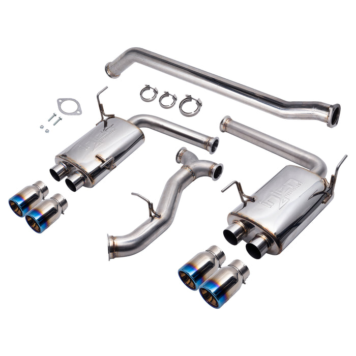 Injen SES1207TT Injen Technology Stainless Steel Cat-Back Exhaust System w/ Burnt Titanium Tips - Truck Part Superstore