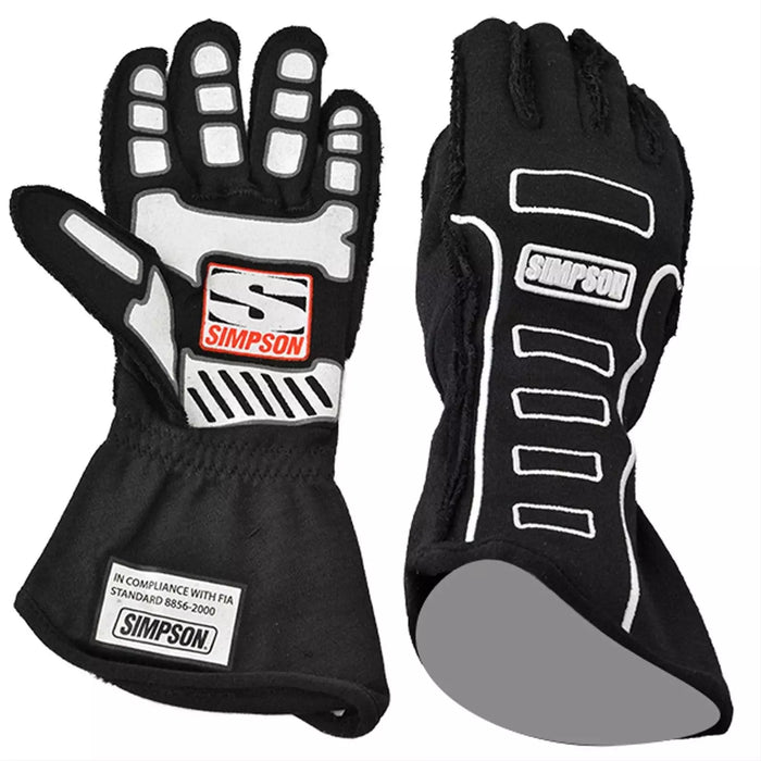 SIMPSON SAFETY 21300LK-O Competitor Glove Large Black Outer Seam