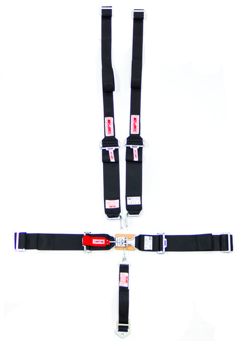 SIMPSON SAFETY 29063BKH Harness Set 5pt HANS L/L B/I P/D Black