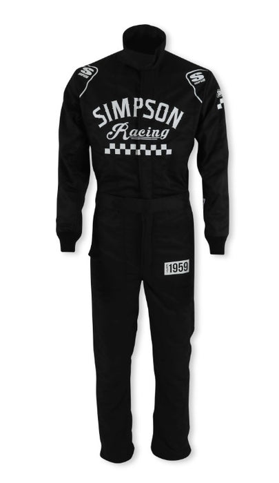SIMPSON SAFETY CK02121 Suit Checkers Small Black SFI 3.2A/5
