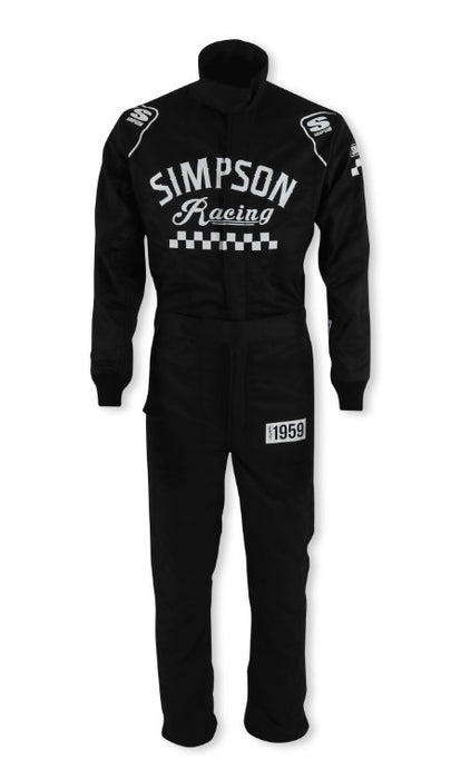 SIMPSON SAFETY CK02421 Suit Checkers X-Large Black SFI 3.2A/5