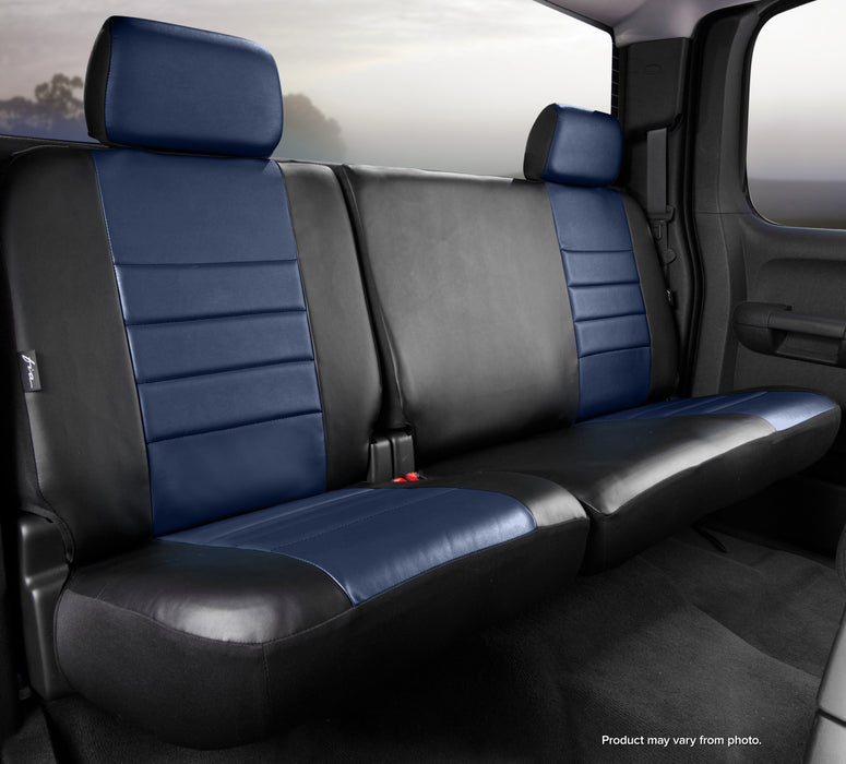 FIA SL65-1 BLUE SL60 Series - Leatherlite Simulated Leather Custom Fit Rear Seat Cover- Blue - Truck Part Superstore