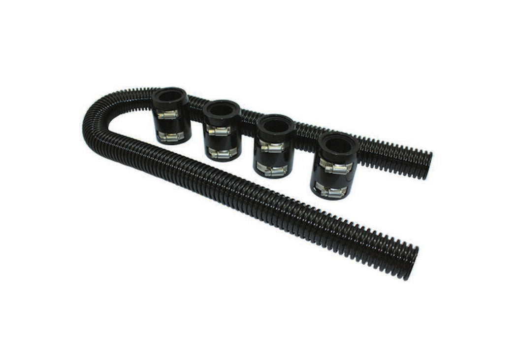 SPECIALTY PRODUCTS COMPANY 6454 Radiator Hose Kit  48in w/Aluminum Caps Black