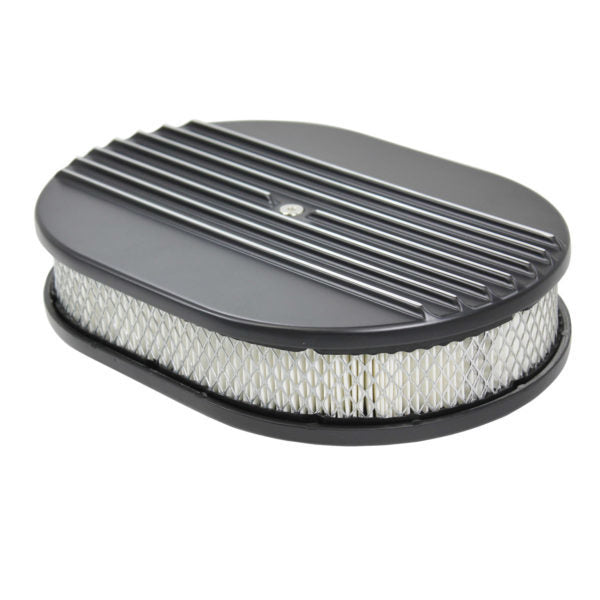 SPECIALTY PRODUCTS COMPANY 6490BK Air Cleaner Kit  12in X 2in Oval Half Finned Top
