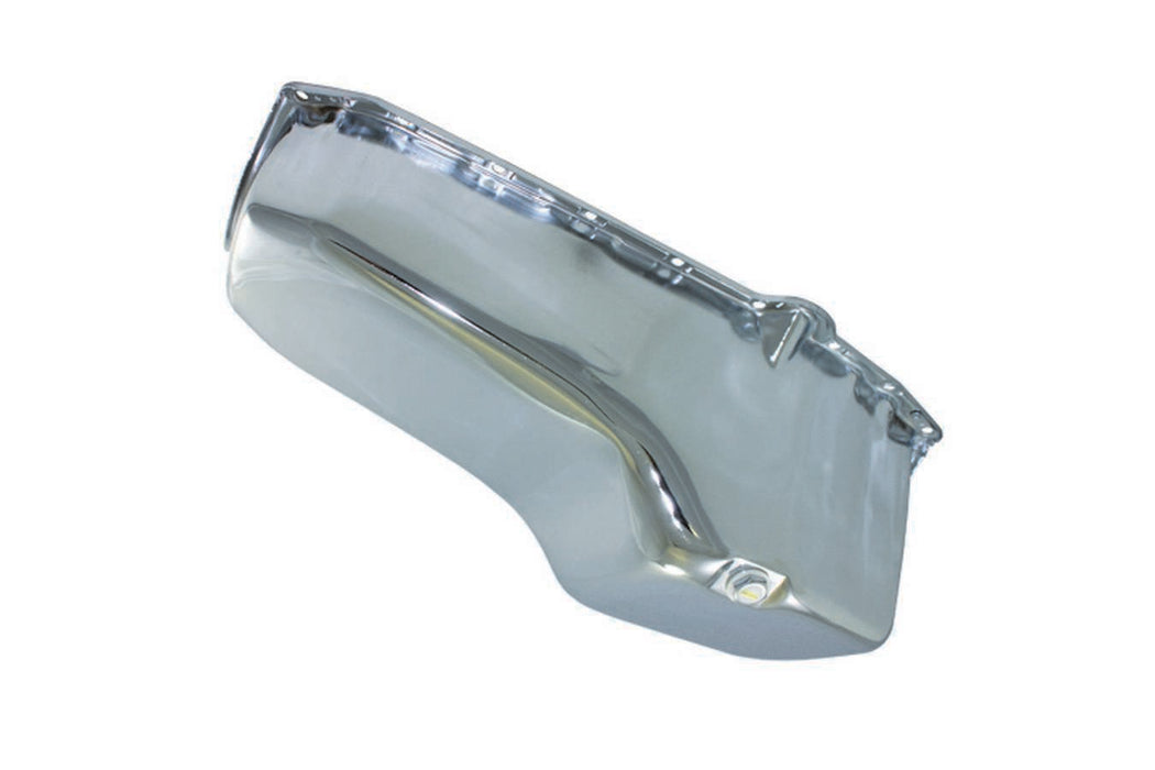 SPECIALTY PRODUCTS COMPANY 7442 55-79 SBC Steel Stock Oil Pan Chrome