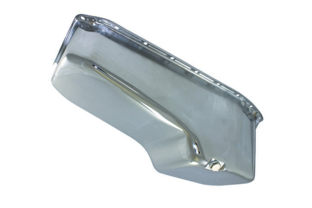 SPECIALTY PRODUCTS COMPANY 7443 80-85 SBC Steel Stock Oil Pan Chrome