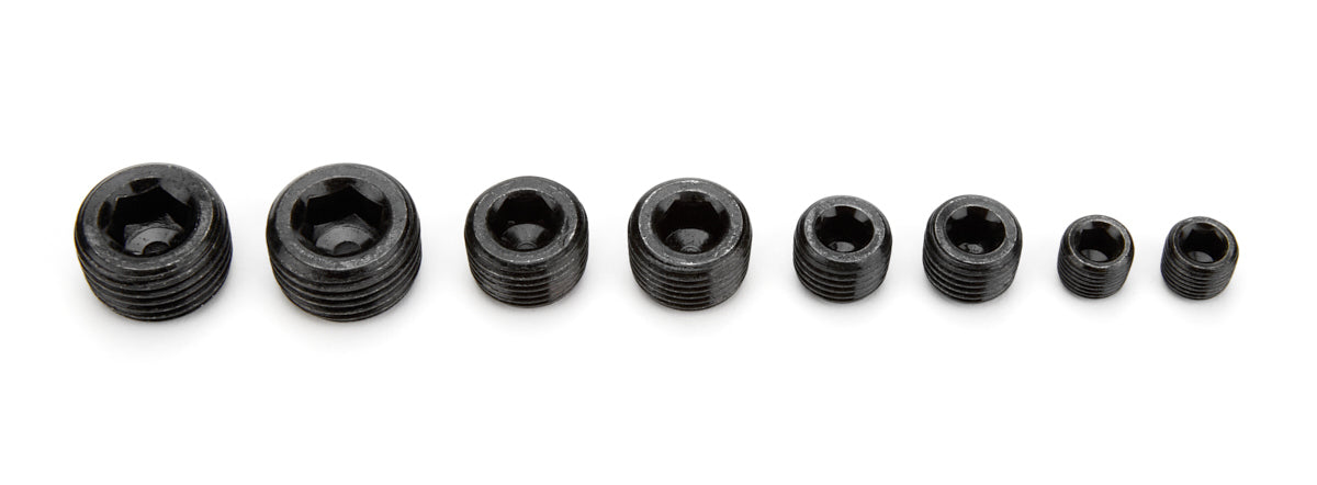 SPECIALTY PRODUCTS COMPANY 8250BK Pipe Plugs Allen Head Black 8Pcs.