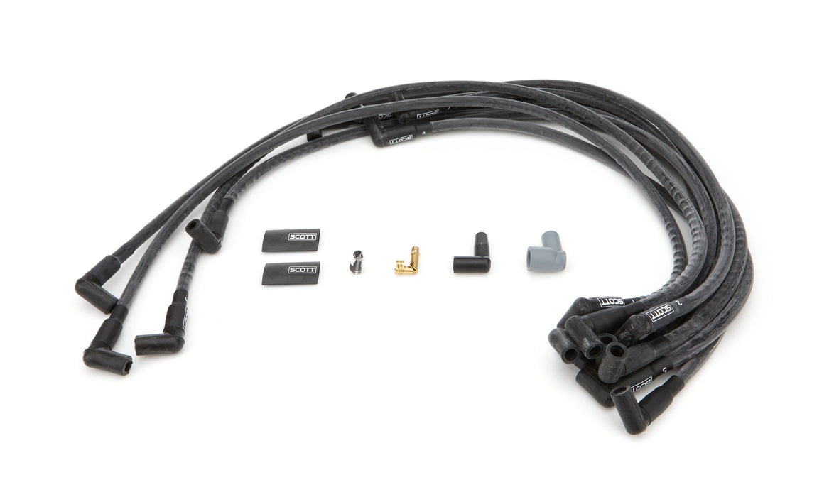 SCOTT PERFORMANCE CH-604-1 SBC Spark Plug Wire Set Black 604 Crate Engine
