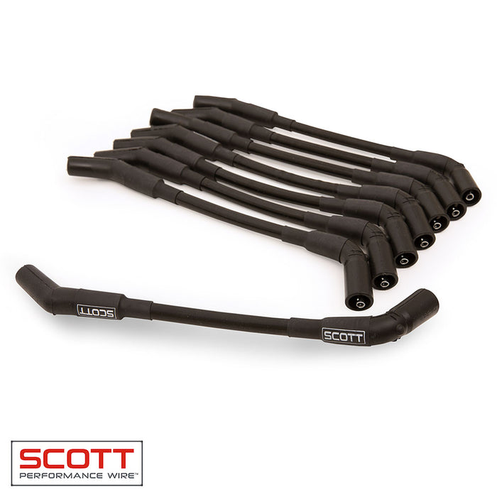 SCOTT PERFORMANCE CH-LS-S-1 GM LS Spark Plug Wire Set 45-Degree - Black