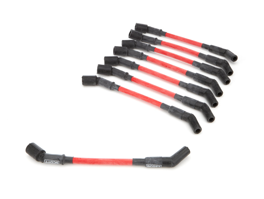 SCOTT PERFORMANCE CH-LS-T-2 GM LS Truck  Spark Plug Wire Set 45-Deg - Red