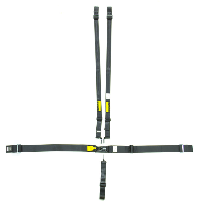SCHROTH RACING SR71050H 5pt Harness System SFI LatchLink Black HANS