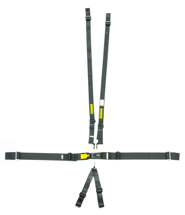 SCHROTH RACING SR71760H 6pt Harness System SFI LatchLink Black HANS