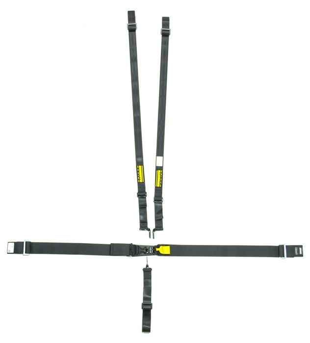 SCHROTH RACING SR76050H 5pt Harness System SFI LatchLink Black HANS