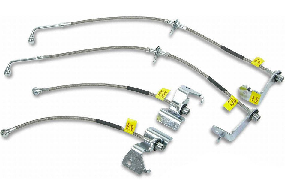 STEEDA AUTOSPORTS 555-6027 Stainless Braided Brake Line Kit 15-21 Mustang
