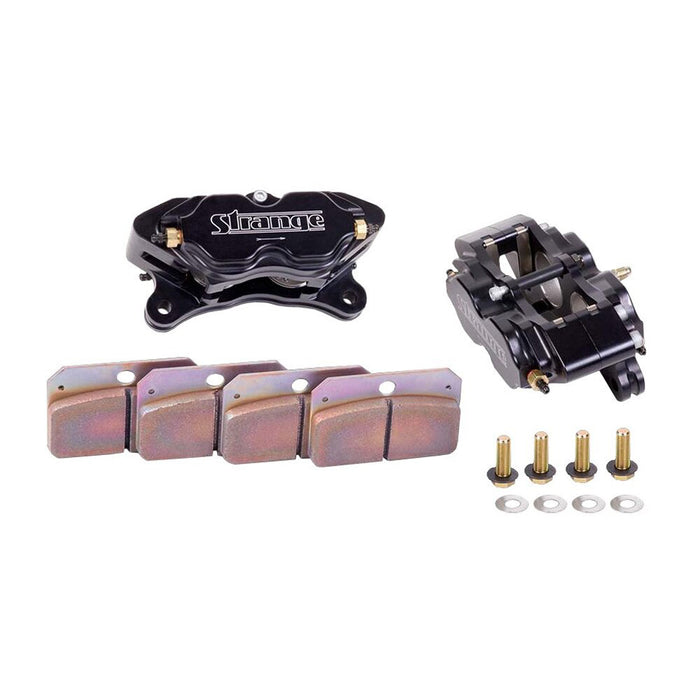 STRANGE B1855 Strange 4-Piston Caliper Kit w/Hard Pads/Pr.