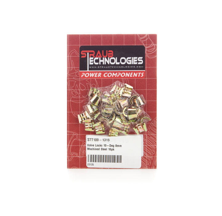 STRAUB TECHNOLOGIES INC. 100-1315 Valve Locks 10-Deg 8mm Machined Steel 16pk