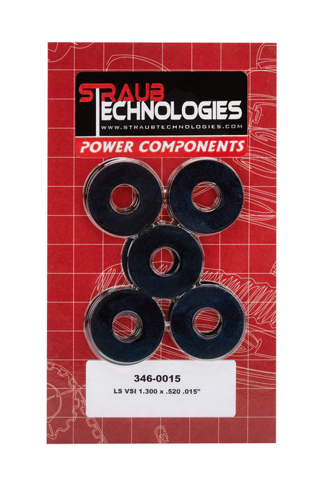 STRAUB TECHNOLOGIES INC. 346-0015 Valve Spring Shims 50pk .015 GM LS Engines