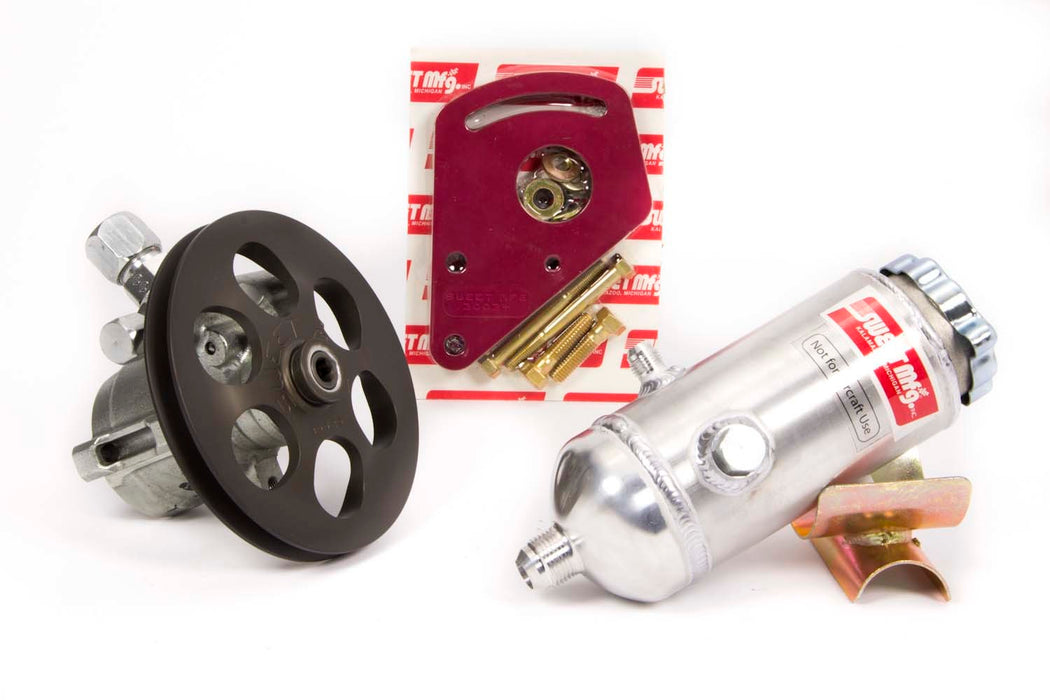 SWEET 305-70349 Power Steering Kit with Steel Pump Block Mnt