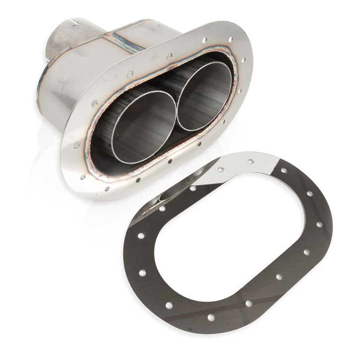 STAINLESS WORKS ST2814 Through body Exhaust Tip Oval Style 2.5in Inlet