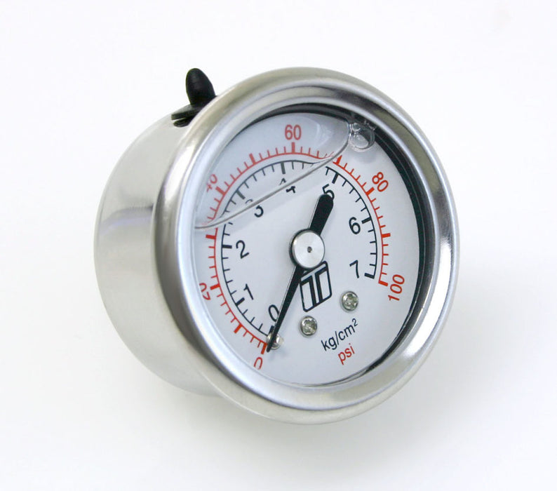 TURBOSMART USA TS-0402-2023 Fuel Pressure Gauge 0-100 PSI Liquid Filled