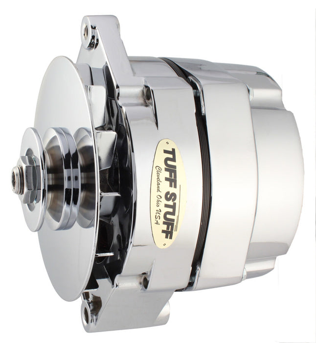 TUFF-STUFF 7127NK12 GM Alternator 140 amp 1- Wire Chrome 12 Clocking