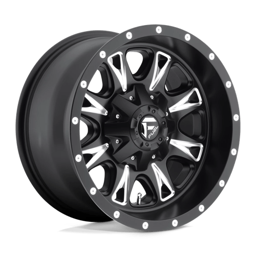Fuel 1PC D513176593R D513 17X6.5 8X210 MT-BLK-MIL -140MM - Truck Part Superstore