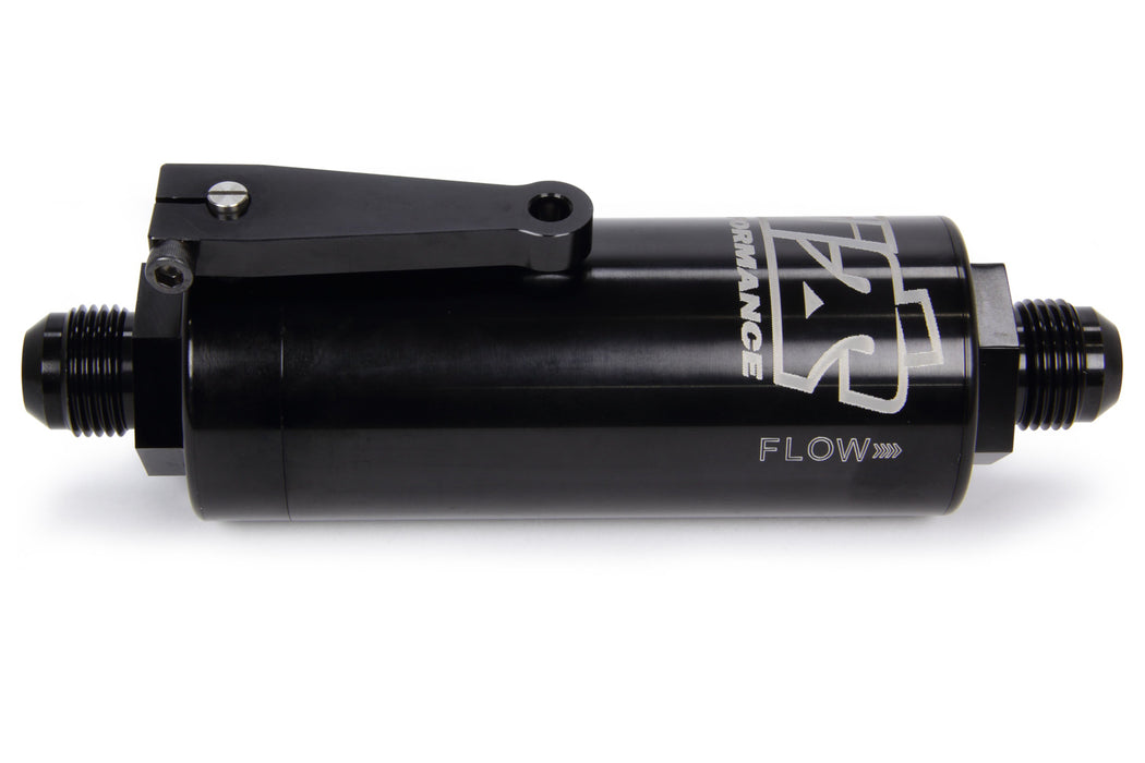 Ti22 PERFORMANCE 5510 10 AN Fuel Filter With Shutoff Black 100 Micron